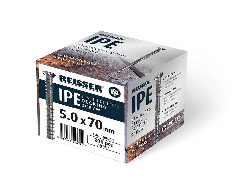 REISSER® IPE STAINLESS STEEL DECKING SCREWS